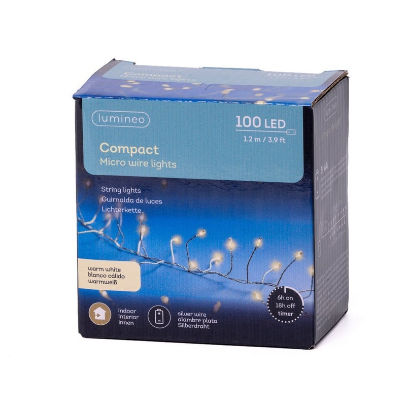 Kaemingk Micro LED Compact String Lights – 120cm Indoor Steady Warm White for Christmas Crafts, Holiday Décor, Festive Home & Tree Display - Image 4