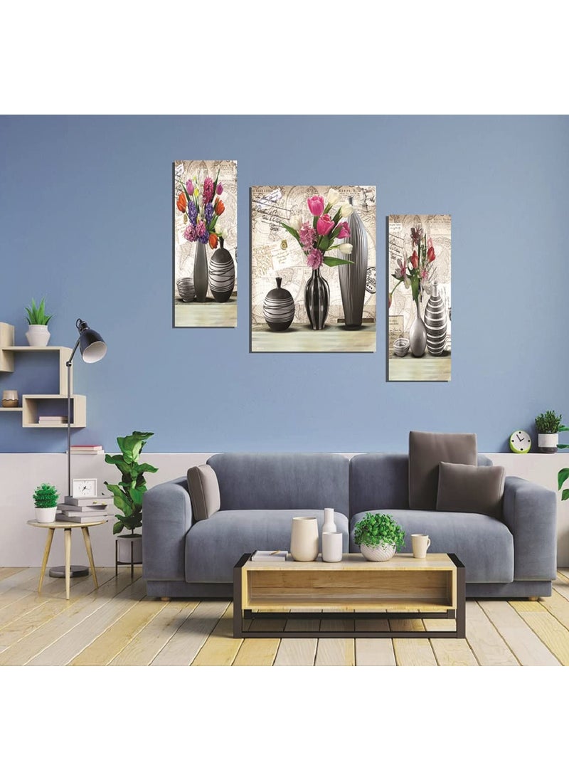 Rangoli New Beautiful Abstract Flower Set Painting to Dcor Your Living Spaces Digital Reprint 18 inch x 12 inch Multicolor  - Image 4