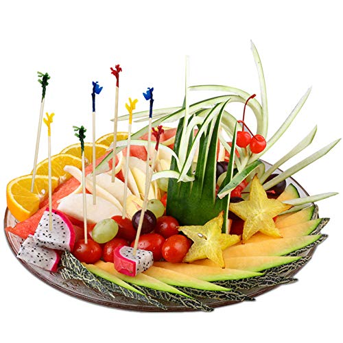 BLUETOP BLUE TOP 400pcs 4 Inch Wood Frill Picks Toothpicks,Frill Toothpicks,Decorative Sandwiches Picks,Cocktail Party Toothpicks for Drink and Appetizers,Great to use at Valentines Day and Parties. - Image 5