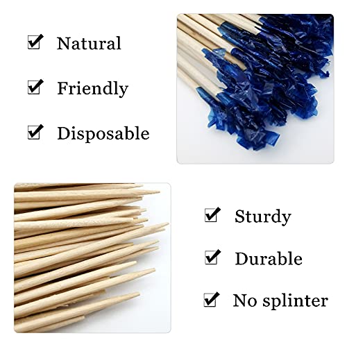 BLUETOP BLUE TOP 400pcs 4 Inch Wood Frill Picks Toothpicks,Frill Toothpicks,Decorative Sandwiches Picks,Cocktail Party Toothpicks for Drink and Appetizers,Great to use at Valentines Day and Parties. - Image 4