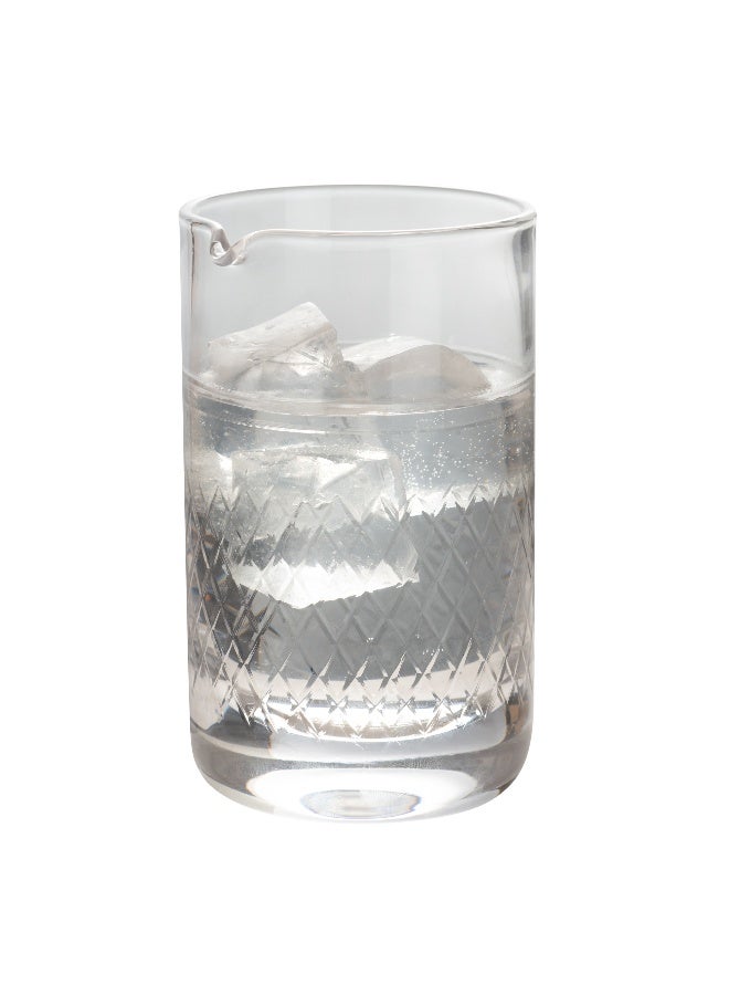 Restaurantware Bar Lux 17 Ounce Cocktail Mixing Glass, 1 Hand Blown Cocktail Stirring Glass - Diamond Cut, Contains No Lead, Clear Crystal Glass Mixing Pitcher, Weighted Bottom, Versatile - Image 2