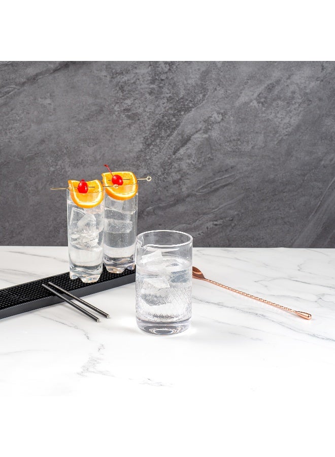 Restaurantware Bar Lux 17 Ounce Cocktail Mixing Glass, 1 Hand Blown Cocktail Stirring Glass - Diamond Cut, Contains No Lead, Clear Crystal Glass Mixing Pitcher, Weighted Bottom, Versatile - Image 4