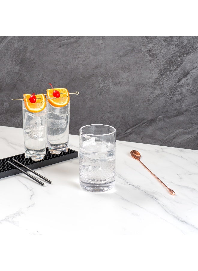 Restaurantware Bar Lux 17 Ounce Cocktail Mixing Glass, 1 Hand Blown Cocktail Stirring Glass - Diamond Cut, Contains No Lead, Clear Crystal Glass Mixing Pitcher, Weighted Bottom, Versatile - Image 3