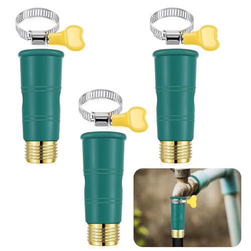 Innconee 3 Sets Universal Faucet Water Hose Adapter with Clamps Fits 34 Thickened Rv Sink Hose Attachment Connector for Garden Kitchen Bathroom Damagedstripped Faucet Threads or Threadless - Image 1
