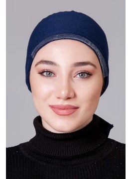 Nanak قبعة غير قابلة للانزلاق من القطن المشطوف باللون الكحلي  - Image 3