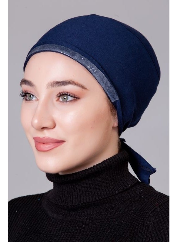 Nanak - قبعة غير قابلة للانزلاق من القطن المشطوف باللون الكحلي - Image 1