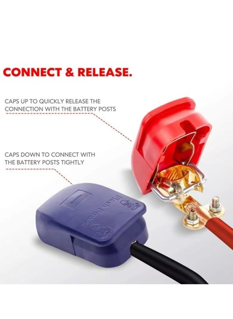 Loquat Universal Battery Terminal Connectors Clamps，Top Post Battery Terminals ,Negative and Positive,Fit for Car, Van and More - Image 4