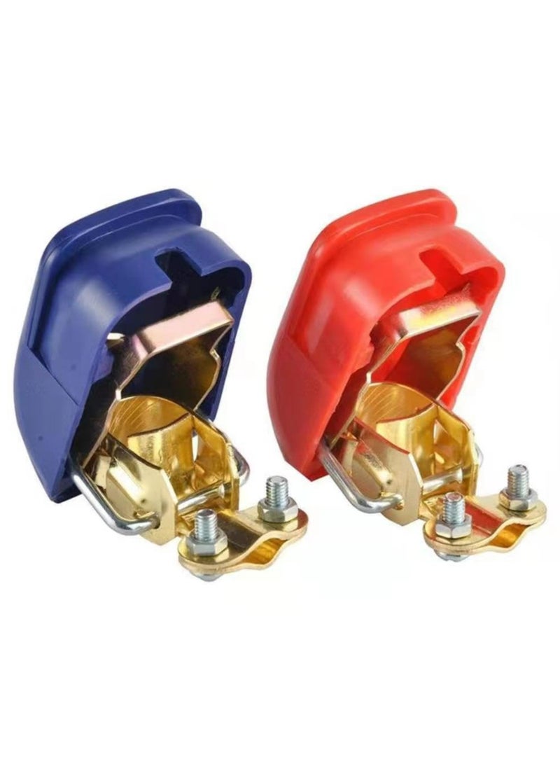 Loquat Universal Battery Terminal Connectors Clamps，Top Post Battery Terminals ,Negative and Positive,Fit for Car, Van and More - Image 1