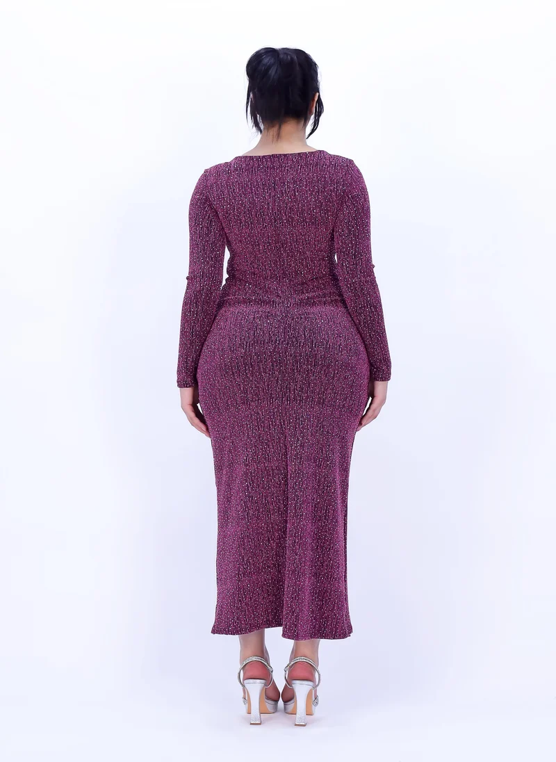 In Love Women party dress in Purple color for winter season