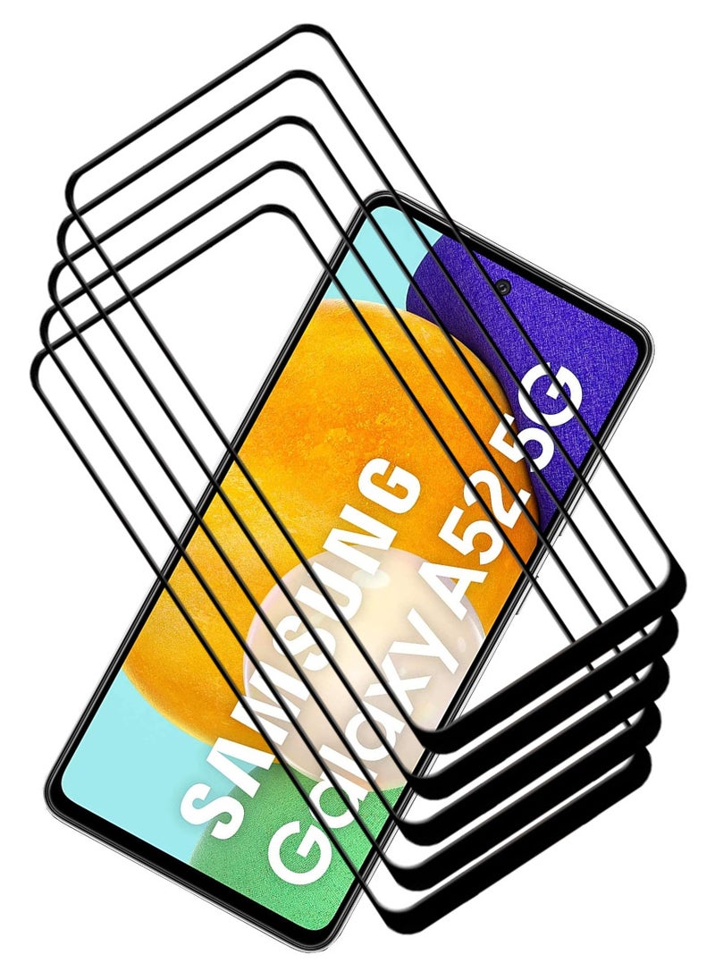 ACLIX 5 Pieces Antistatic ESD Dustproof Premium Quality High Definition Tempered Glass Screen Protector Designed For Samsung Galaxy A52 5G - Image 1