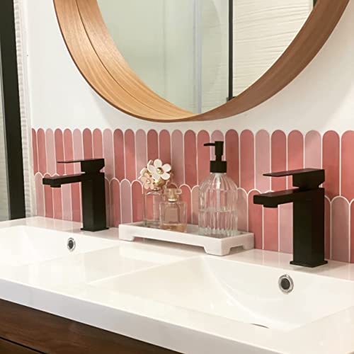 Homeart Pink Peel and Stick Backsplash Tile, Self Adhesive Feather Peacock Temporary Kitchen Backsplash Tiles 3D Stick on Wall Tiles Sticker (10 Sheets) - Image 1