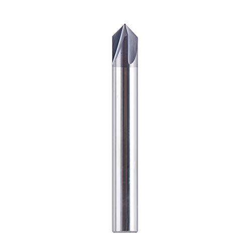Spetool 90 Degree Carbide V Bits with Tiain Coated 4 Flutes, Chamfer End Mill for Caving V Groove and Sign - Image 1