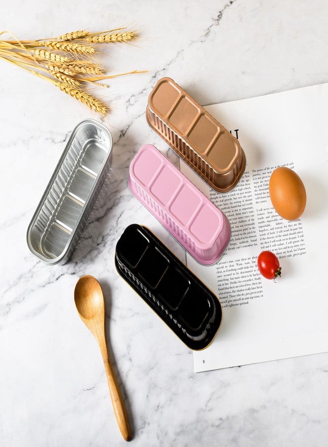 Findful Mini Loaf Baking Pans with Lids and Spoons (50 Pack, 6.8oz) Rectangle Aluminum Foil Baking Pans Tins Containers - Cupcake Containers Wrappers Cheesecake Creme Brulee Ramekins - Image 5