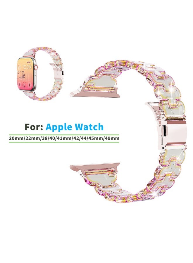 Yegni Compatible Apple Watch bands petal laser watch band Apple iridescent watch band wave watch band - Image 2