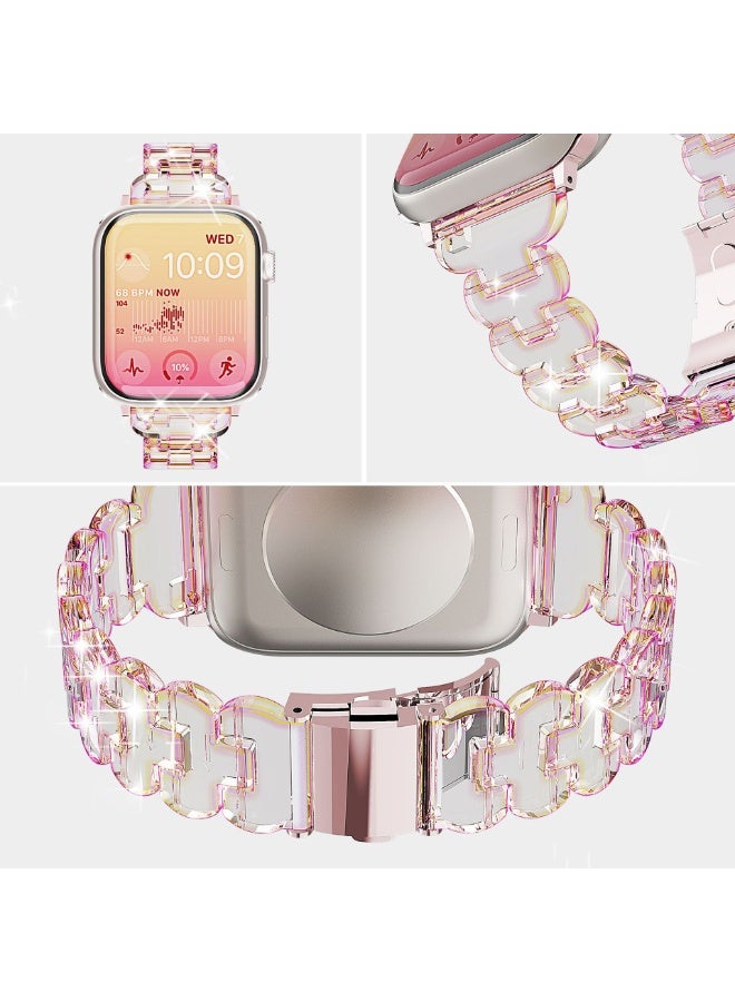 Yegni Compatible Apple Watch bands petal laser watch band Apple iridescent watch band wave watch band - Image 4