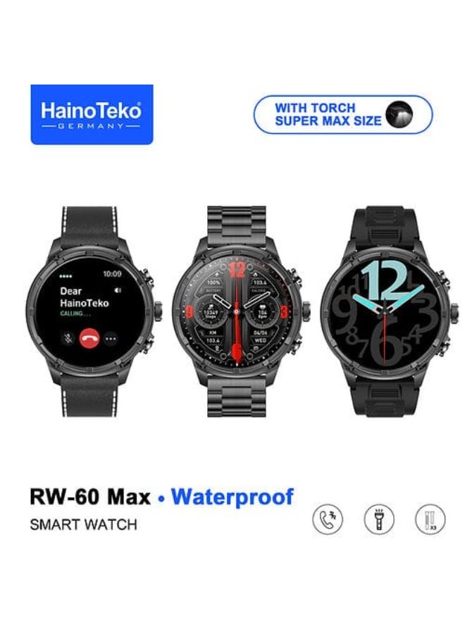 Haino Teko The Haino Teko RW-60 Max Smart Watch: Powerful Performance and Elegant Design! This smartwatch offers a complete experience that combines powerful performance with elegant design, making it the perfect everyday companion. Enjoy vivid clarity and colors with a high-quality display. - Image 3