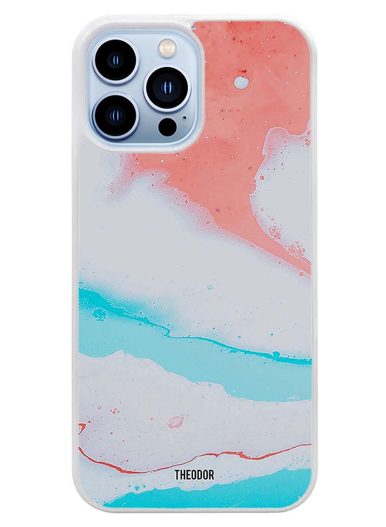 Theodor Protective Case Cover For APPLE IPHONE 14 Pro White Red Pattern(White Bumper) - Image 1