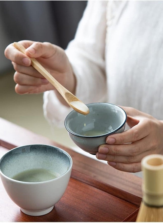 MOSPROS Handcrafted Bamboo Matcha Whisk Set (Set of 4) – Includes Ceramic Whisk Holder & Tea Scoop | Traditional Japanese Matcha Tea Tools for Whisking, Frothing & Authentic Tea Ceremony Experience - Image 5