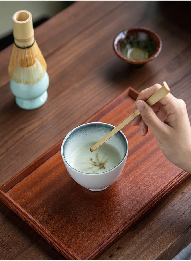 MOSPROS Handcrafted Bamboo Matcha Whisk Set (Set of 4) – Includes Ceramic Whisk Holder & Tea Scoop | Traditional Japanese Matcha Tea Tools for Whisking, Frothing & Authentic Tea Ceremony Experience - Image 2