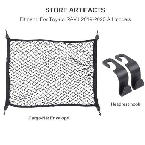 Birbenben fit for 2019-2025 Toyota RAV4 Floor Style Trunk Cargo Net, Trunk Organizers and Storage- Luggage Nets for Crossover for RAV-4 RAV 4 2020 2021 2022 2023 2024 Accessories - Image 3
