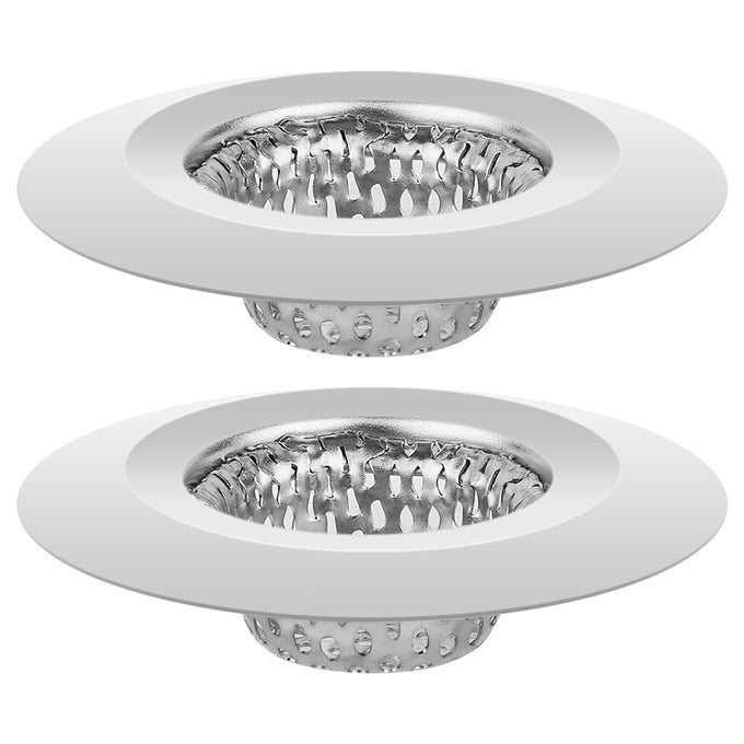 BATHROOM SINK DRAIN STRAINER 2PCS 122 STAINLESS STEEL BATHTUB SHOWER TUB DRAIN COVER HAIR CATCHER ANTICLOGGER FILTER PLUG FOR MOP POOL UTILITY WASHBASIN RV SINK