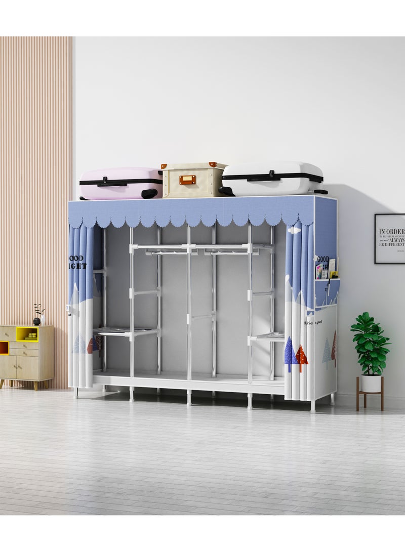 Portable Clothing Wardrobe With Storage Cupboard Organiser 165*170*45  - Image 3