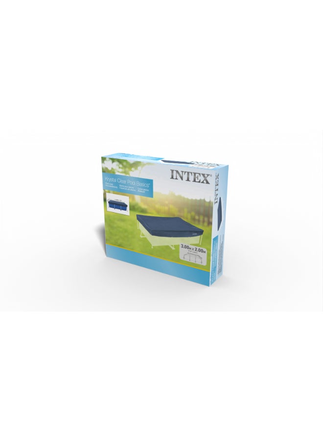 INTEX Rectangular Pool Cover - 305 x 183 cm (10ft x 6ft) Heavy-Duty Frame Pool Shield for Debris Protection 3x2meter - Image 2