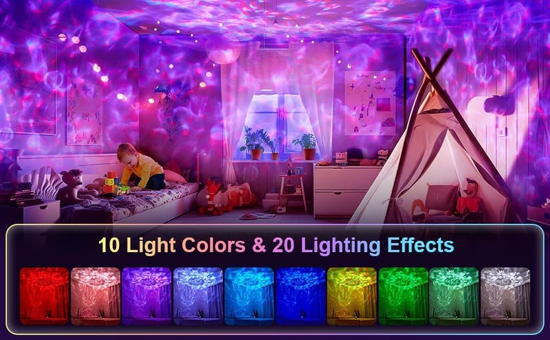 Onefire Galaxy Projector with Gifts Box/240 Lighting Modes/15 White Noise/Bluetooth Music Galaxy Projector for Bedroom Adults,Teen Stuff Room Lighting Bedroom Decor for Teen Girls&Teenage Boy Gifts - Image 2