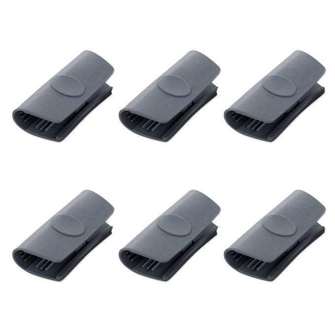 3 PAIRS OF SILICONE ASSIST HANDLE HOLDER GRIPS HEAT RESISTANT POT HANDLE COVERS NON SLIP CAST IRON POT HOLDER FOR HOT SKILLETS PANS CASSEROLE FRYING COOKING COOKWARE GRAY