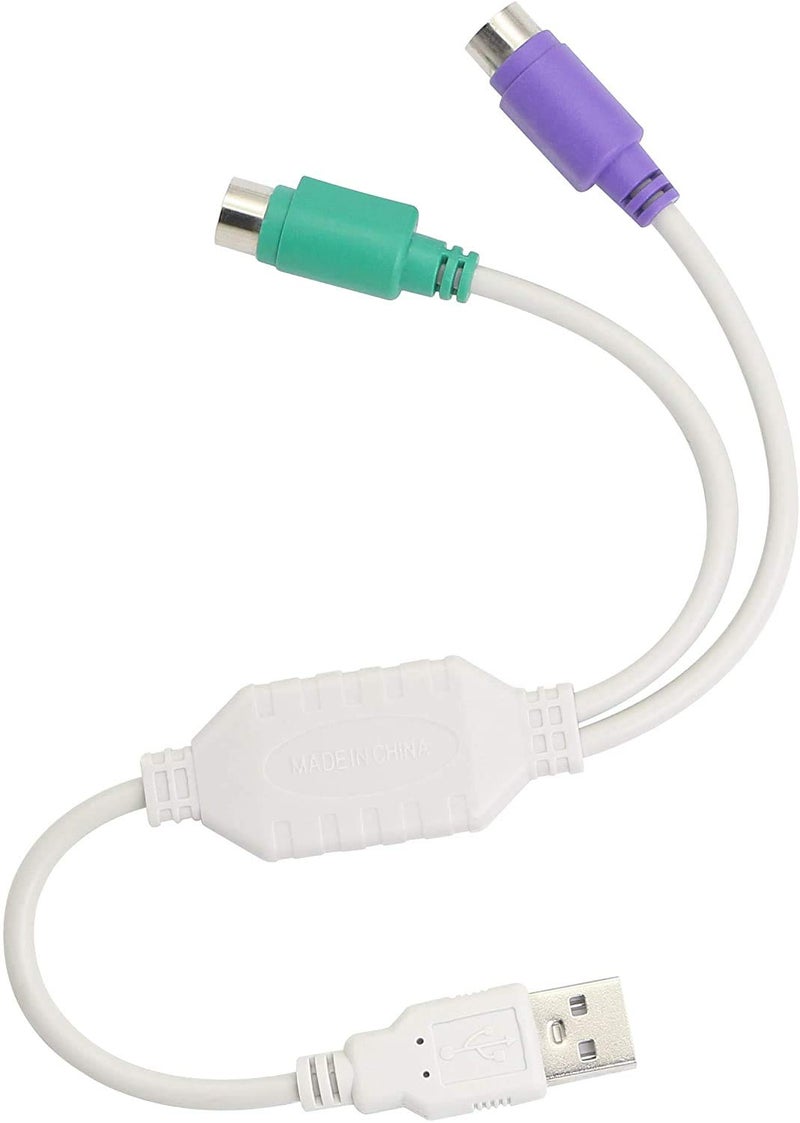 CLUSPEX USB to PS2 Adapter Cable for Keyboard and Mouse (White) - Image 4