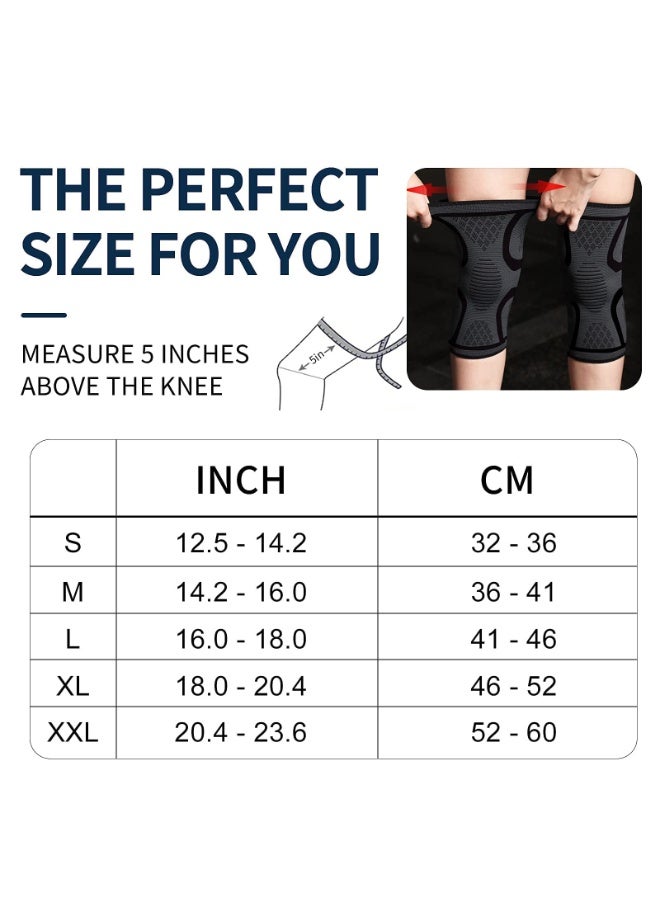 FDTY دعامة الركبة 2 حزمة دعامة ضغط الركبة للرجال والنساء رفع الأثقال، صالة الألعاب الرياضية، التمرين، المشي لمسافات طويلة، الرياضة - Image 2