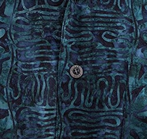 Johari West Men's Button-Down Short Sleeve Shirt, Geometric Forest (Sapphire, 2X-Large) - Image 3