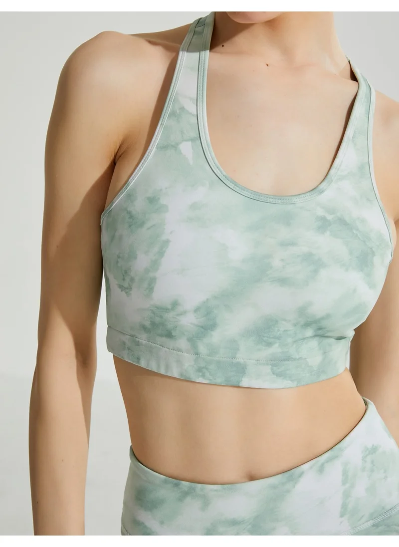 كوتون Batik Patterned Yoga Bra Halter Neck