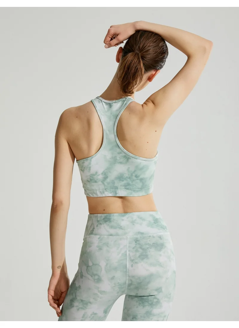كوتون Batik Patterned Yoga Bra Halter Neck