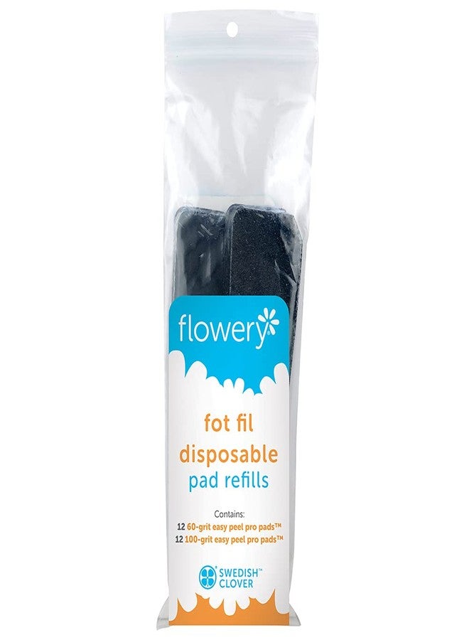 Flowery Foot File Easy Peel Pro Pad, Disposable Replacement Adhesive Pad for D-Files - Combo Pack 24 pcs - Image 1