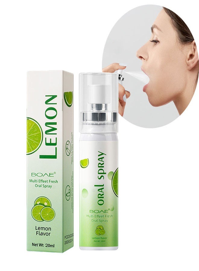 Lemon Multi Effeet Fresh Oral Spray 20ml, Bad Breath Treatment for Adults, Lime Flavor Mouth Freshener, Effective Mouth Spray, Breath Freshener Spray, Oral Care Spray, Mouth Healthy Care - Image 1