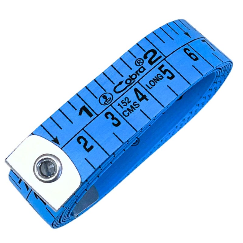 Cobra Measuring TapePack of 1 Blue Fiberglass Inch Tape Inch tape for Measurement for Body 19 mm152 cm60 Inches Body Measuring Tape FitnessSewing Finest Export Quality Inch Tape - Image 1