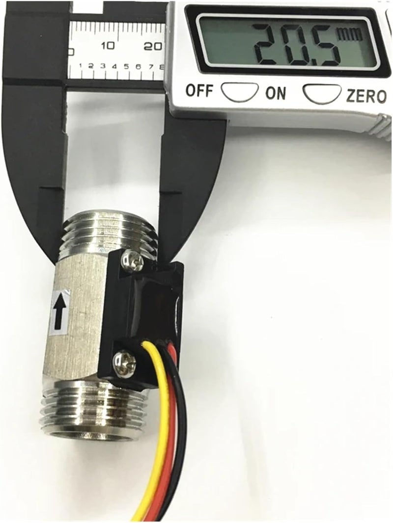 Water Flow Meters, G1/2" 1~30L/Min Hall Effect Water Stainless Steel Flow Sensor Meter NPN Pulse DN15 Waterflow(DC3.0-18V) - Image 5