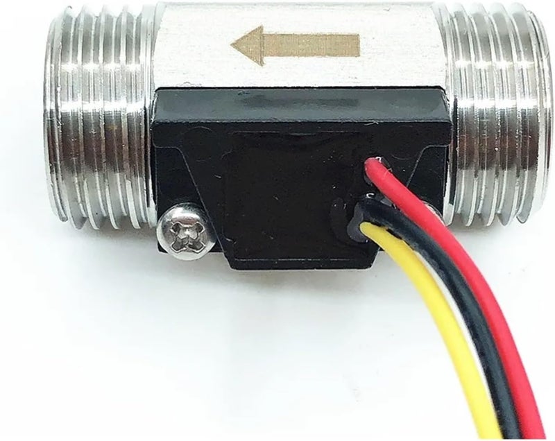 Water Flow Meters, G1/2" 1~30L/Min Hall Effect Water Stainless Steel Flow Sensor Meter NPN Pulse DN15 Waterflow(DC3.0-18V) - Image 4