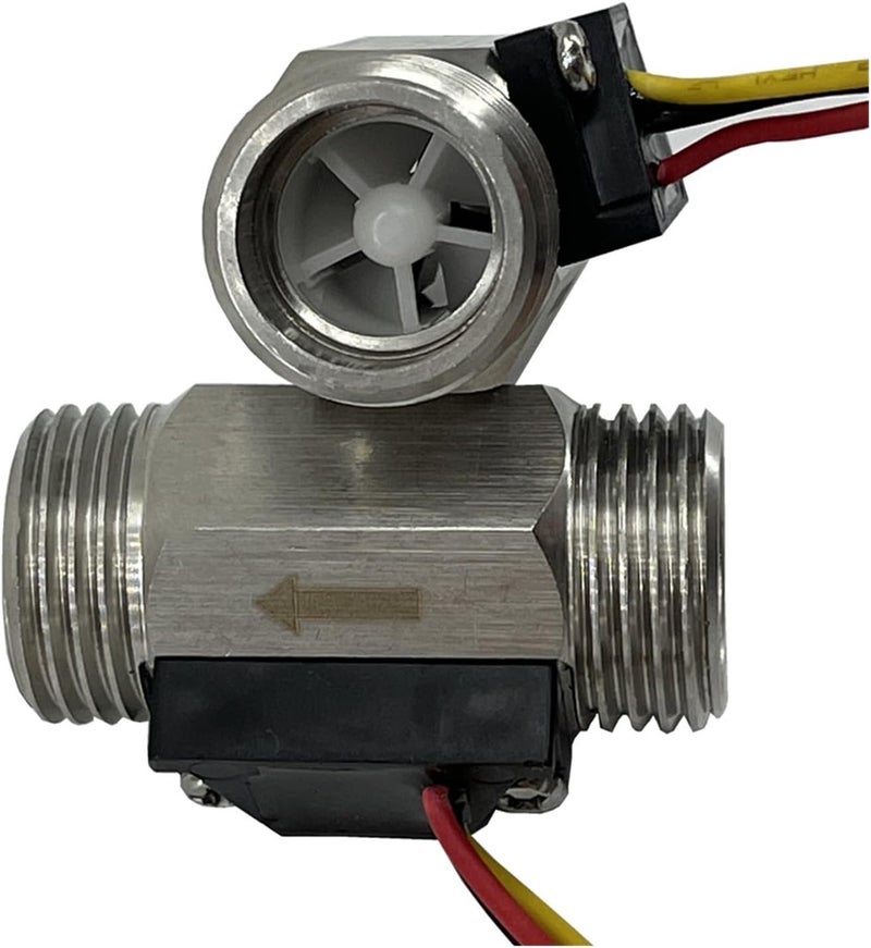 Water Flow Meters, G1/2" 1~30L/Min Hall Effect Water Stainless Steel Flow Sensor Meter NPN Pulse DN15 Waterflow(DC3.0-18V) - Image 3