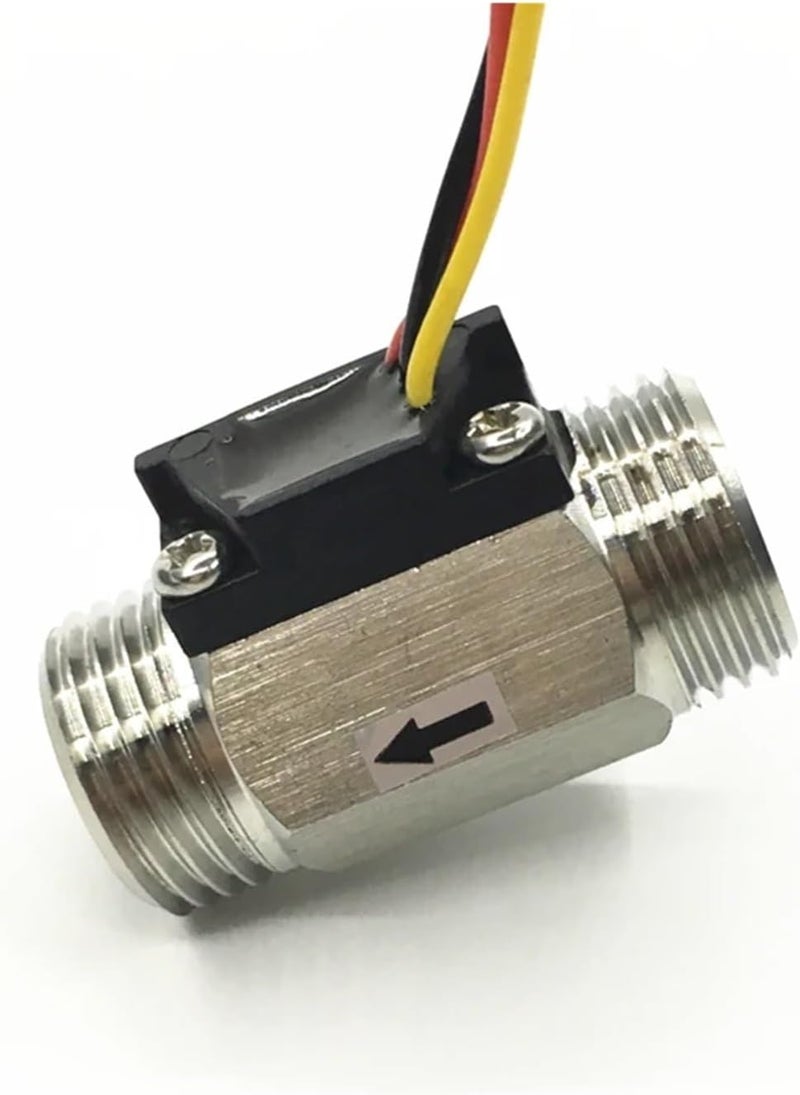 Water Flow Meters, G1/2" 1~30L/Min Hall Effect Water Stainless Steel Flow Sensor Meter NPN Pulse DN15 Waterflow(DC3.0-18V) - Image 1