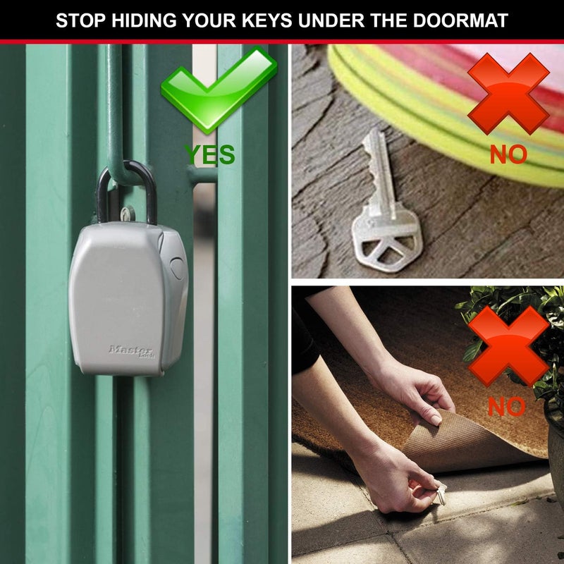 MASTER LOCK Portable Key Safe with Shackle - Weatherproof Key Lock Box for Indoor and Outdoor Use - Image 3