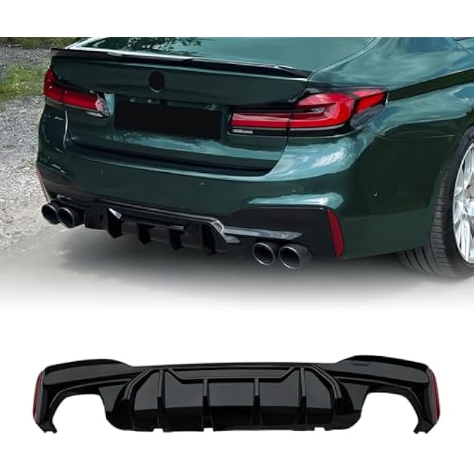 AUSMILA Rear Bumper Diffuser Lip Cover for BMW 5 Series G30 G31 M Sport 2018-2023 - Image 1