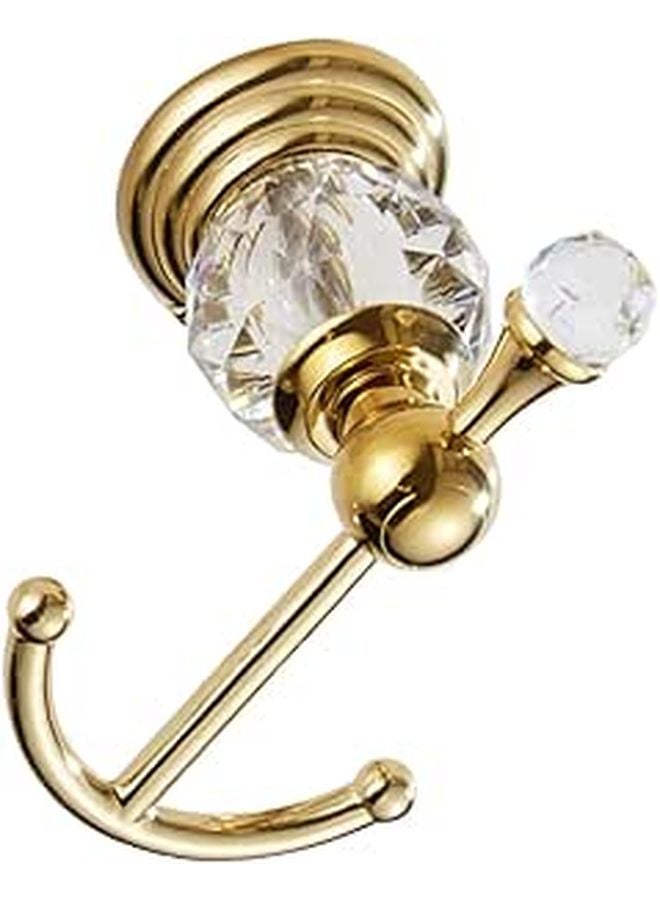 Gold Wall Hook Heavy Duty Towel Robe Hanger Punch Design Bathroom Kitchen Wall Mounted - Image 1