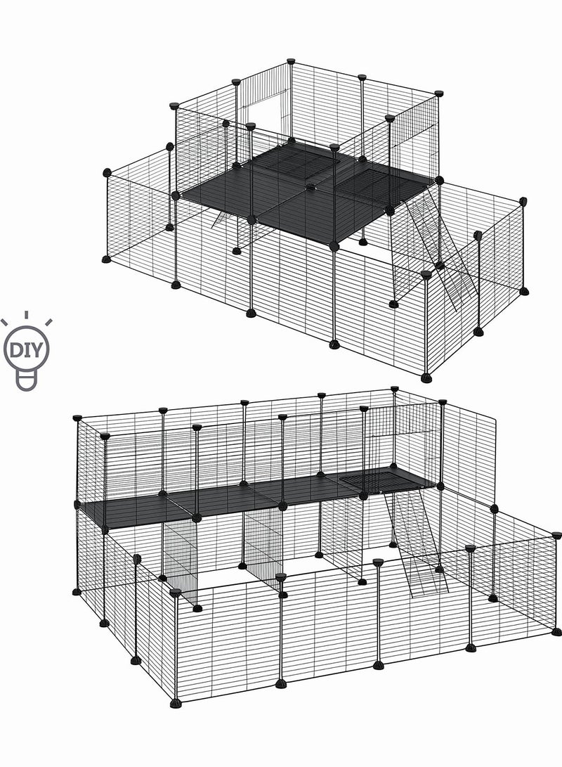 DIY Encrypted Metal Grid Portable Pet Fence Suitable for Small Animal Rabbit Hamster Duck Cat Dog Pet Cage - Image 4