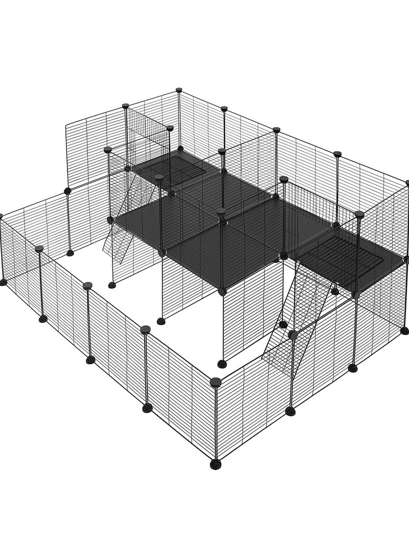 DIY Encrypted Metal Grid Portable Pet Fence Suitable for Small Animal Rabbit Hamster Duck Cat Dog Pet Cage - Image 3