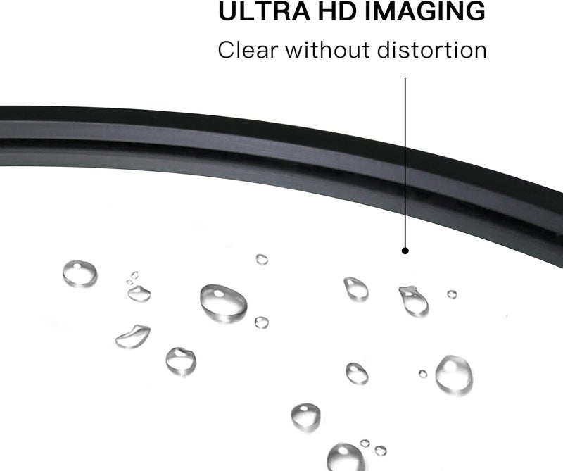 ZENIDA Round Wall Mirror, 20-inch Large Circle Mirror, Black Metal Framed Wall-Mounted Bathroom Mirror, Decorative Round Mirror for Bathroom Decor,Vanity Bedroom, Living Room, Entryway - Image 5