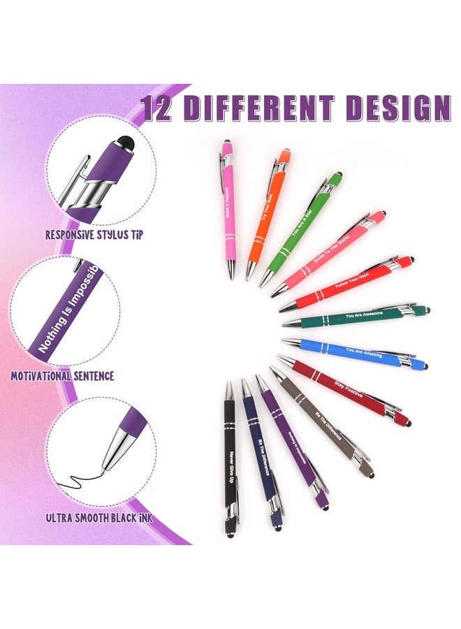 Ragnhild 96 Pcs Bulk Motivational Pens Inspirational Notepads Set, Small Pocket Motivational Quote Notebooks And Ballpoint Pens, Mini Journals Gift Set For Kids Students Teachers School Office Prizes Supplies  - Image 4