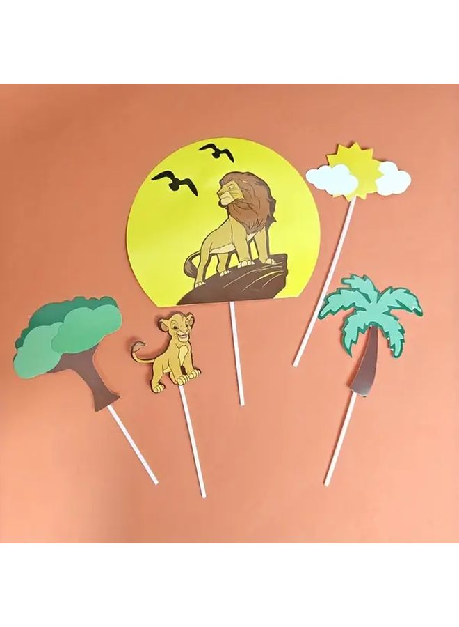 The Lion King Party Decorations Set Of 5 Simba Birthday Scene Cards For Gifts - Image 4