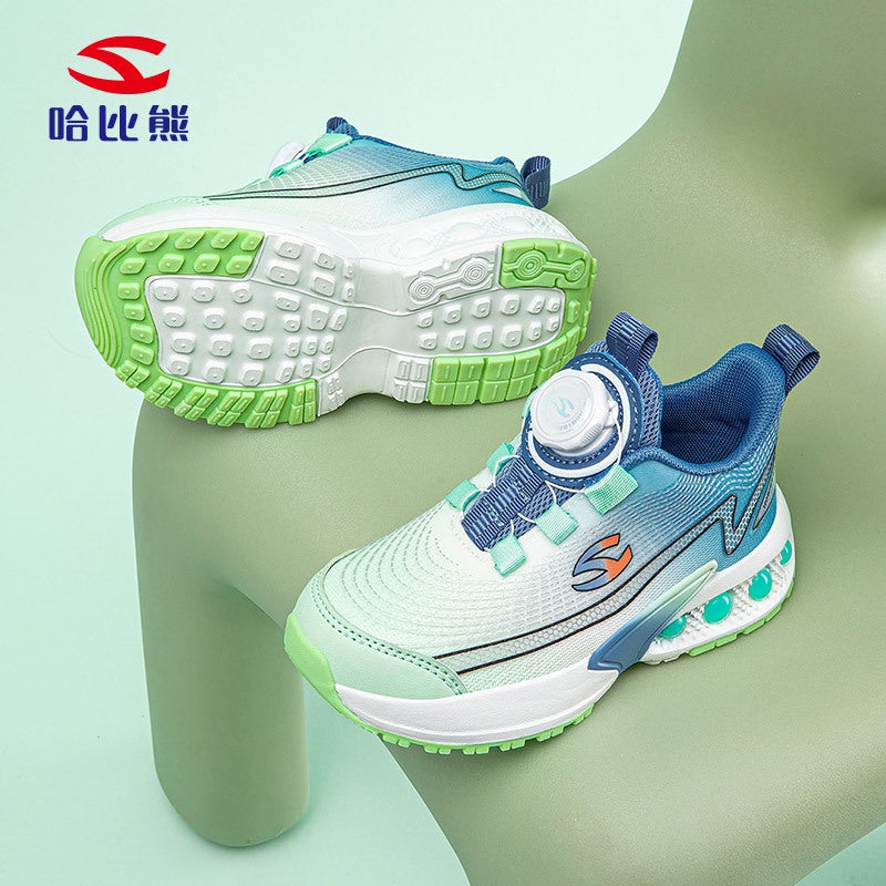 Habixiong Double Net Boys Sneaker Breathable Tide Shoes Lightweight Button Shoes Shock-Cushioning Casual Shoes - Image 3